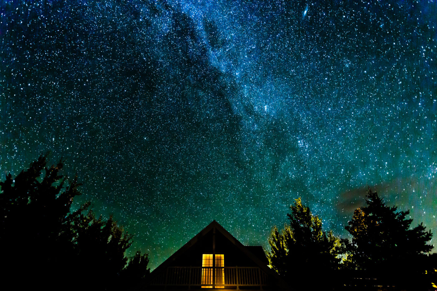 Pine Valley Cabin Milky Way